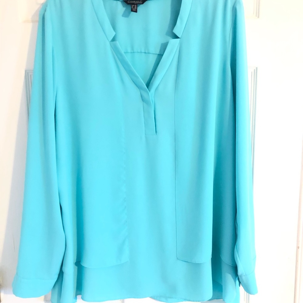 Lauren Conrad Long Sleeve Teal XL Blouse New without tags.